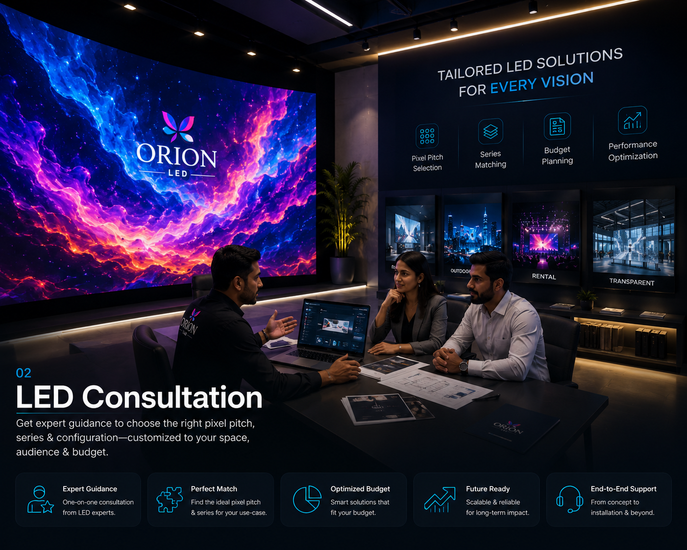 LED specialists consulting on pixel pitch and display series